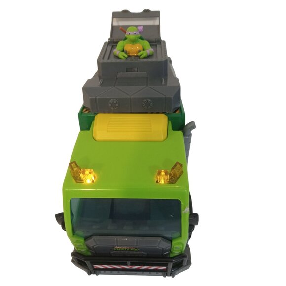 Funrise Thrash N Battle Garbage Truck Boys Green 2023 TMNT Sounds Light Up - Picture 2 of 5